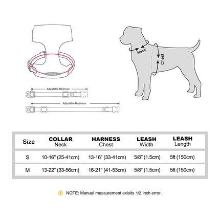 Conjunto de arnés y correa para perro con lazo ajustable