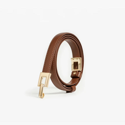 Ceinture fine en cuir véritable pour femme - Accessoire décontracté et élégant pour jeans et robes