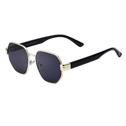 Gafas de sol poligonales vintage de lujo para mujer