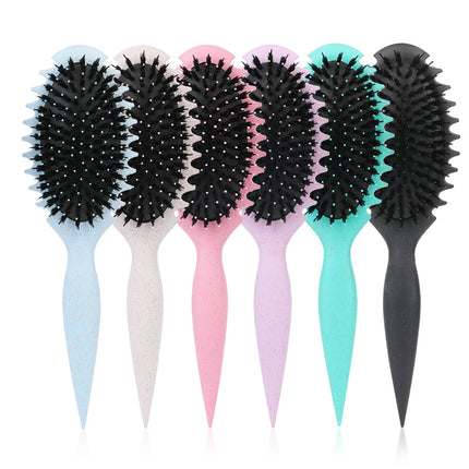 Brosse à cheveux démêlante en poils de sanglier pour définir les boucles