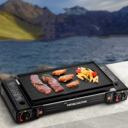 Convenient Outdoor Double Eye Card Oven Camping Barbecue Oven Set - Wnkrs