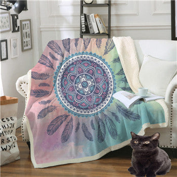 Square Blanket Thick Plush Digital Printing - Wnkrs