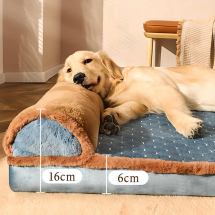 Sofá cama de lujo para mascotas con almohada