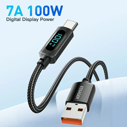 High-Speed USB-C Fast Charging Cable with LED Indicator - Wnkrs