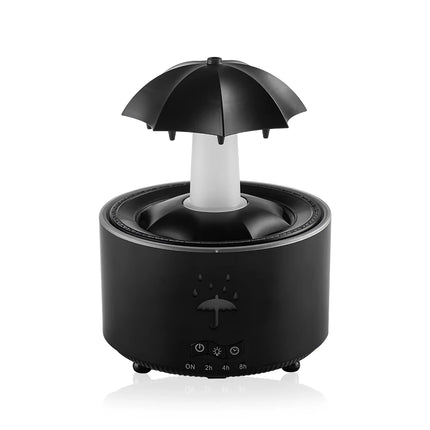 Humidificateur d'aromathérapie créatif rotatif en forme de goutte de pluie - Brume nuageuse colorée