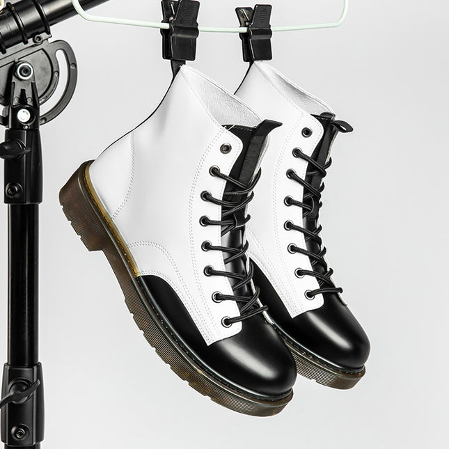 Men's Vintage Mixed Colors Casual Leather Ankle Boots