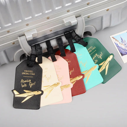 Portable PU Leather Luggage Tag