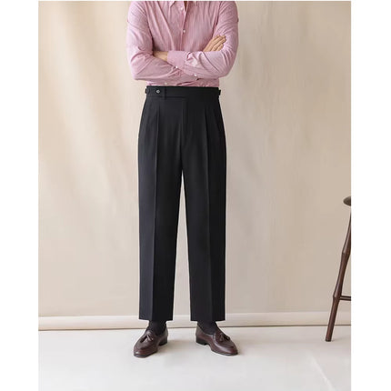 Pantalon droit taille haute pour homme