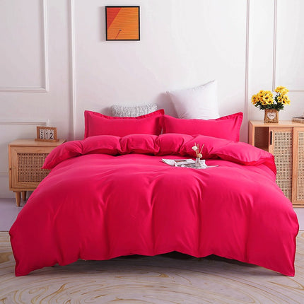 Pure Color Double-sided Four-piece Bedding Set - Wnkrs