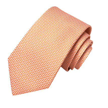 Elegante conjunto de corbata de seda naranja para hombre