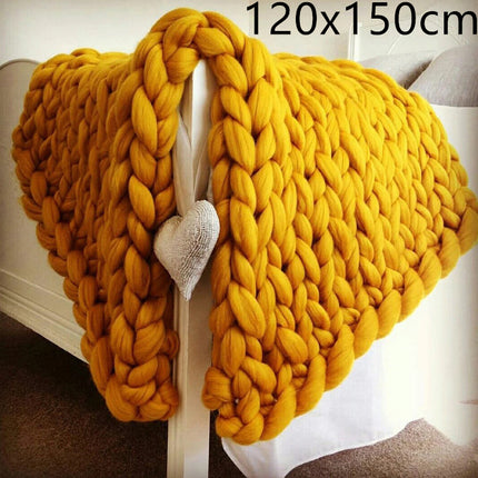 Acrylic woven super thick wool blanket - Wnkrs