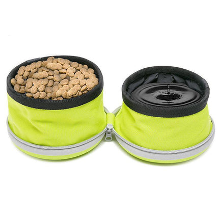 Cuenco doble plegable para comida y agua para perros