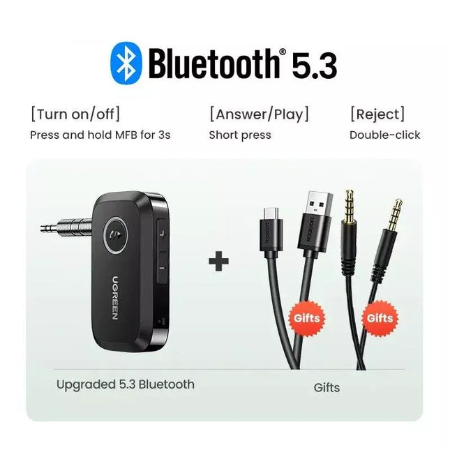 Adaptador receptor Bluetooth inalámbrico para coche: disfrute de música y llamadas con manos libres