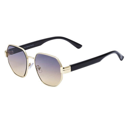 Gafas de sol poligonales vintage de lujo para mujer