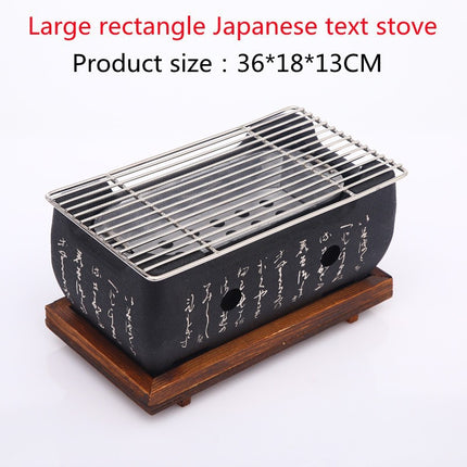 Japanese Mini Grill Household Smokeless Grill Indoor Charcoal Grill Wild Barbecue Tool Full Set - Wnkrs