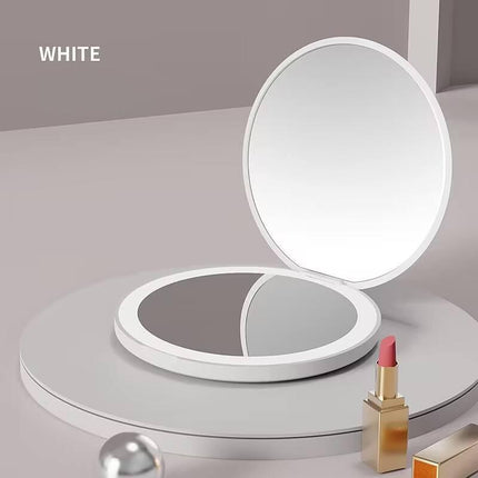 Miroir de maquillage pliable à lumière LED