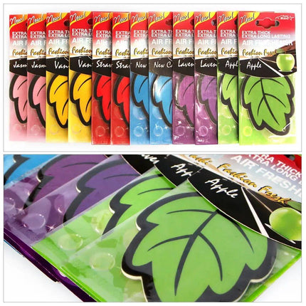 6-Piece Vanilla Scented Leaf-Shaped Car Air Freshener - Wnkrs