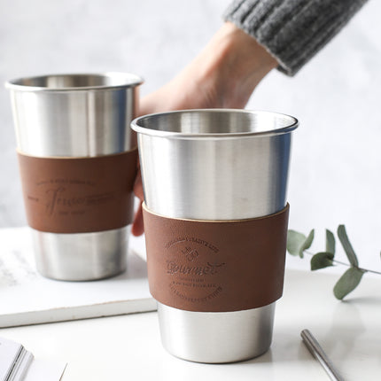 Stainless Steel Cup Portable Coffee Cup Coffee Cup With Lid Heat Insulation Couple Cup Ins Style Handy Cup Coffee Mug - Wnkrs