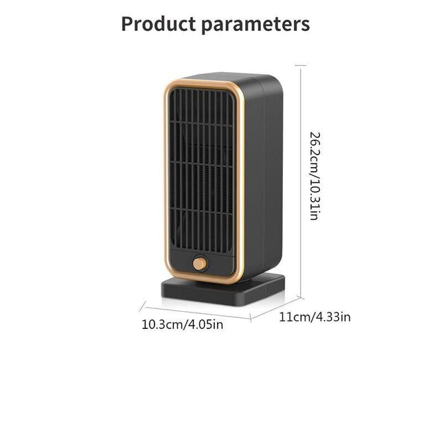 500W Portable Desktop Heater with PTC Fast Heating & Energy Saving - Wnkrs