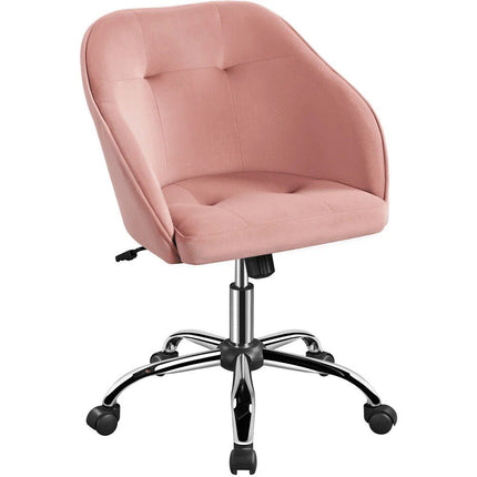 Pink Velvet Adjustable Swivel Office Chair - Wnkrs