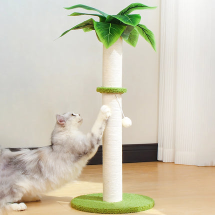 Rascador interactivo para gatos con bolas colgantes - Juguete de sisal para gatos