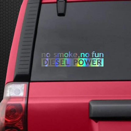 Diesel Power No Smoke No Fun Vinyl Car Sticker – Versatile and Customizable Decal - Wnkrs