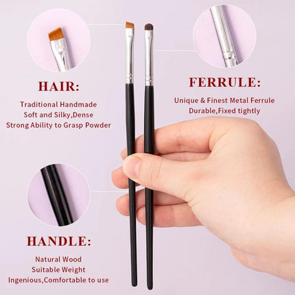 Ensemble de 4 pinceaux de maquillage synthétiques de qualité supérieure pour les yeux