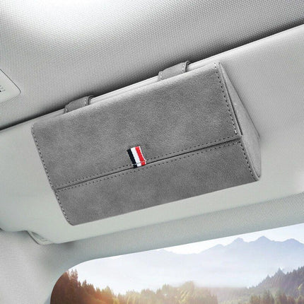 Luxury PU Leather Car Visor Sunglasses Holder - Wnkrs