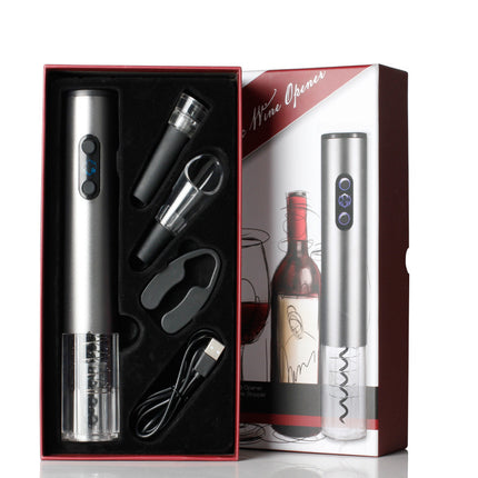 Red Wine Accessory Kit Electric Wine Opener Cutter Vacuum Stopper Aerator Wine Pourer - Wnkrs