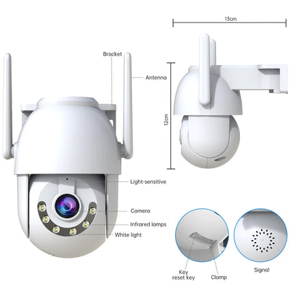 Caméra de sécurité HD 3MP extérieure et intérieure