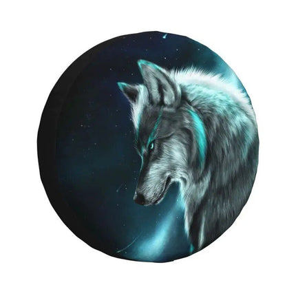 Wild Spirit Wolf Tire Cover – Custom Protector for 4x4, Trailer, RV Wheels - Wnkrs