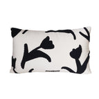 Black flower pillowcase / 30x50cm