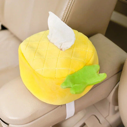 Plush Cartoon Tissue Holder for Car - Armrest & Seat Back Hanging Storage Napkin Box - Wnkrs