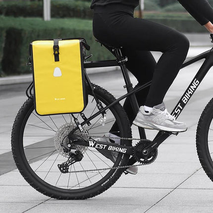 Bolsa para alforjas de bicicleta totalmente impermeable con capacidad expandible