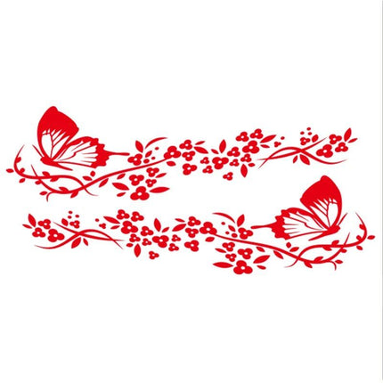 Reflective Butterfly & Flower Car Decal - Wnkrs