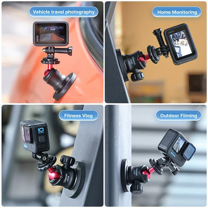 Magnetic Tripod Ball Head with Cloud Terrace Base for Action Cameras and Smartphones