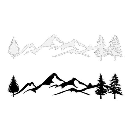 Reflective Mountain & Tree Landscape Car Decal - Wnkrs