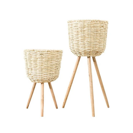 Floor - standing flowerpot straw furniture - Wnkrs