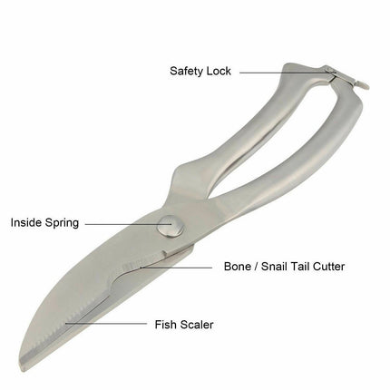 Knives Kitchen Shears Stainless Steel Poultry Fish Chicken Bone Scissors Kitchen Gadgets Chef Japanese Knife Cooking Stainless Steel Poultry Chicken Bone Scissors - Wnkrs