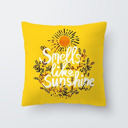 Yellow Print Cushion Cover - Wnkrs