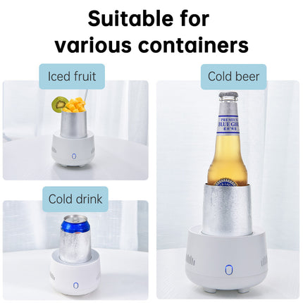 Taza de enfriamiento rápido portátil con USB para refrigeración instantánea de bebidas