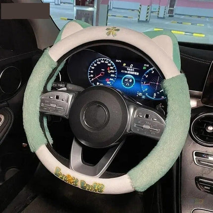 Colorful Plush Winter Steering Wheel Cover - Wnkrs