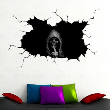 Eerie Halloween Skull Decal for Car Rear Windshield & Walls - Wnkrs