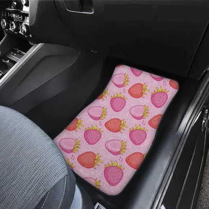 Cute Strawberry Print Car Floor Mat - Wnkrs