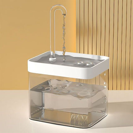 USB-Powered Transparent Pet Water Fountain with Auto Filter - Wnkrs