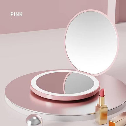 Miroir de maquillage pliable à lumière LED