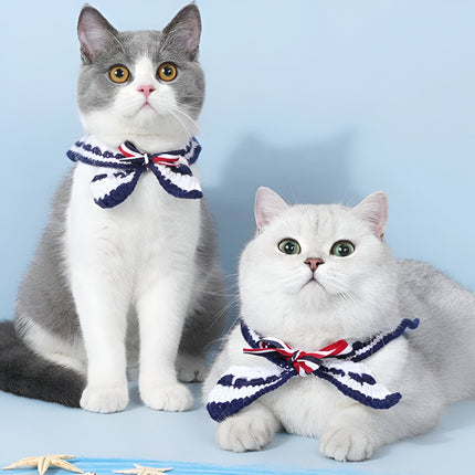 Handmade Navy Crochet Collar