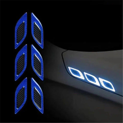 6-Piece High-Visibility Car Reflective Sticker Set - Wnkrs