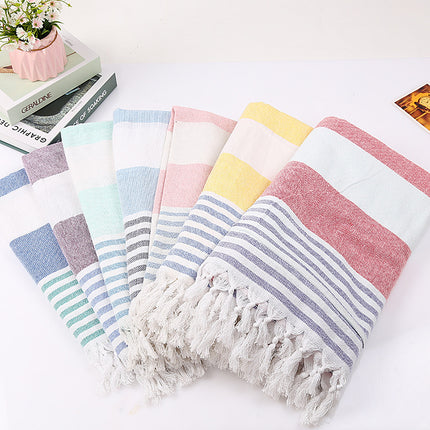 Cotton striped beach towel 100x180cm - Wnkrs