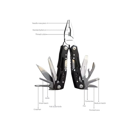 Compact Outdoor Multitool Folding Survival Knife & Pliers